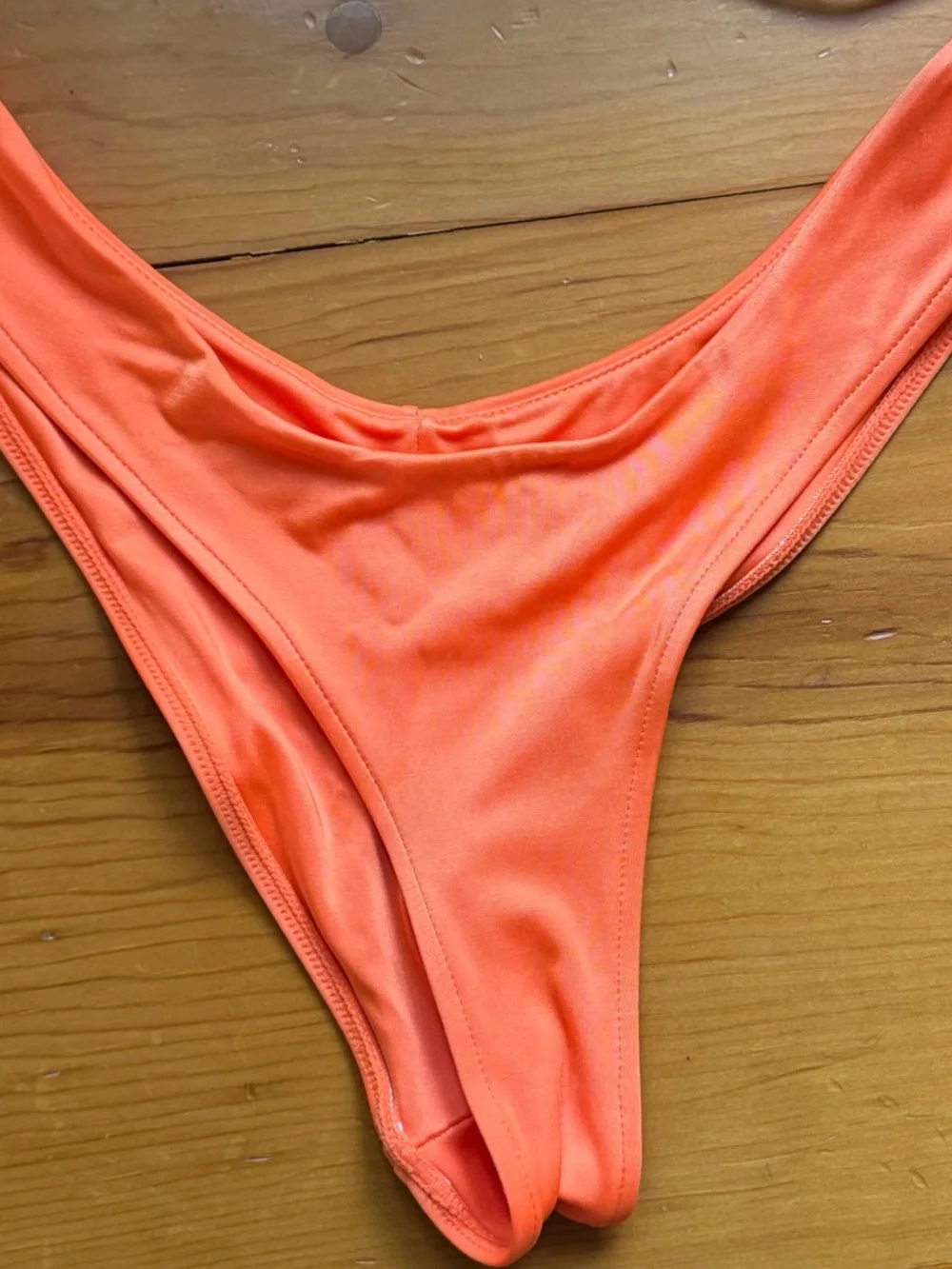 Frankies Bikinis | Orange Rash Guard Swim Set | Surf Tee + High Cut Bottoms S/M